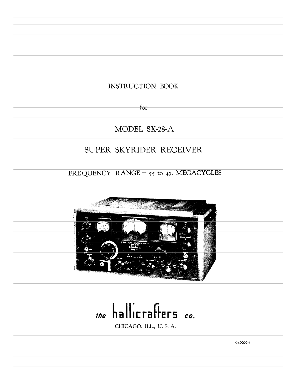 HALLICRAFTER SX-28a User Manual