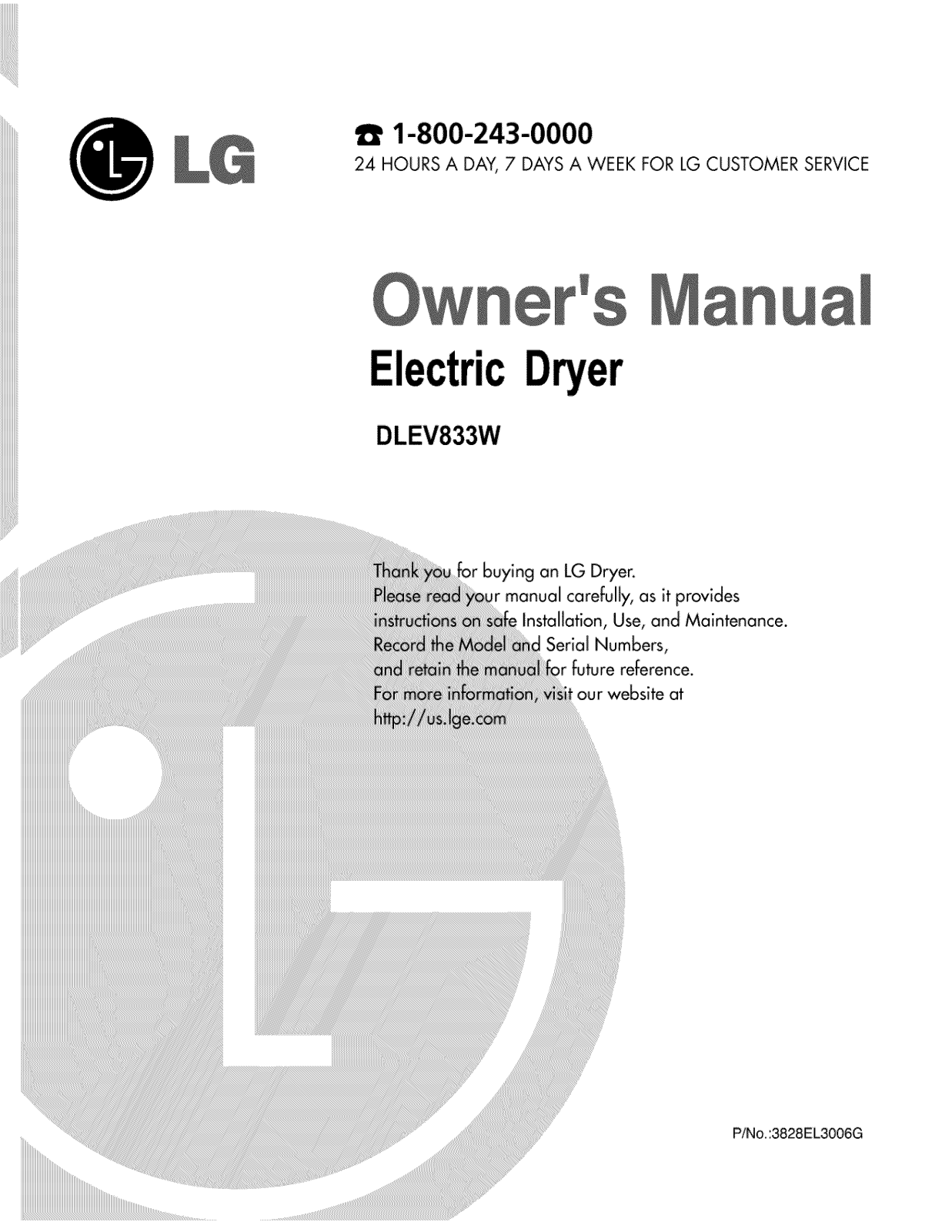 LG DLEV833W Owner’s Manual