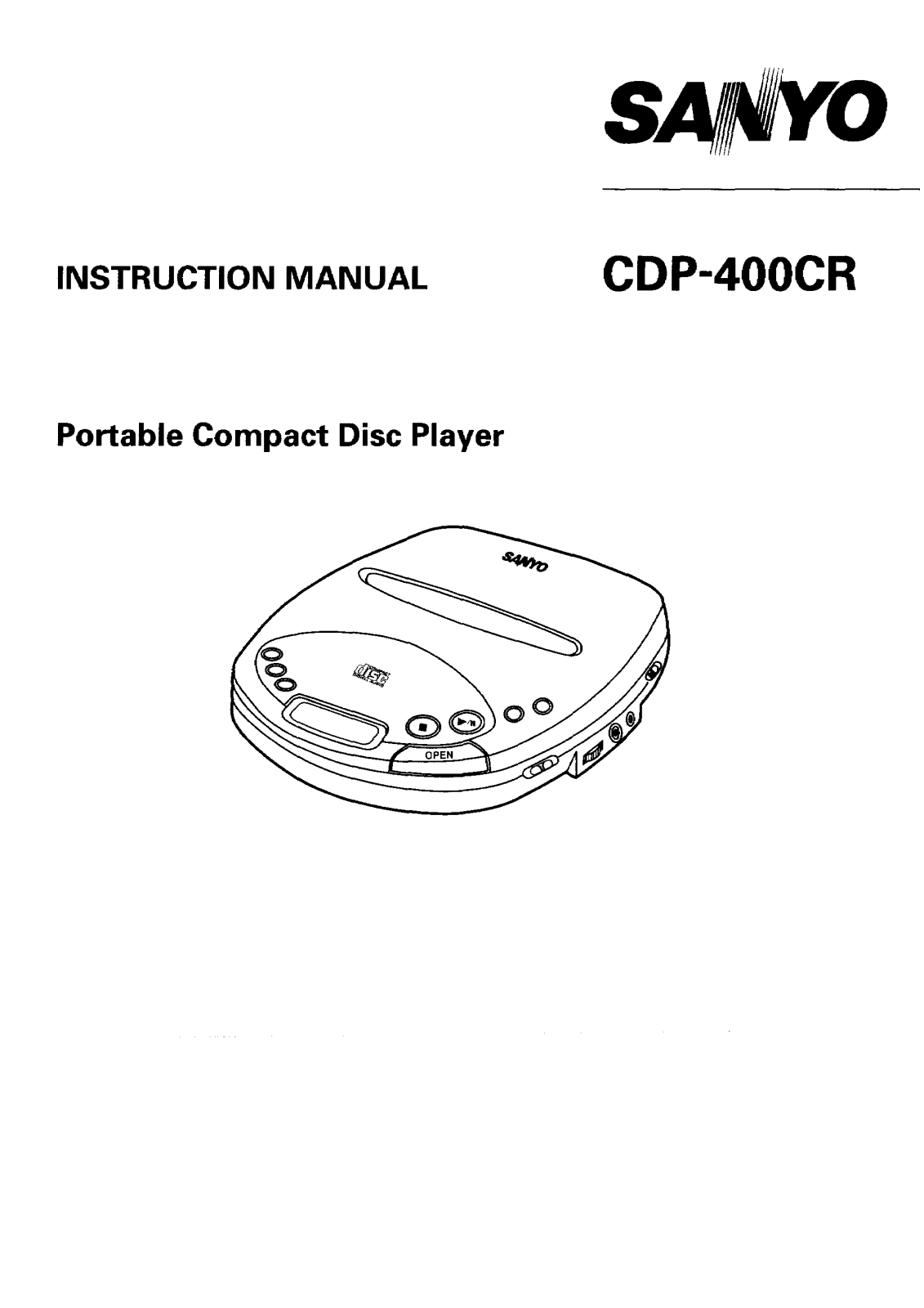 Sanyo CDP-400CR Instruction Manual