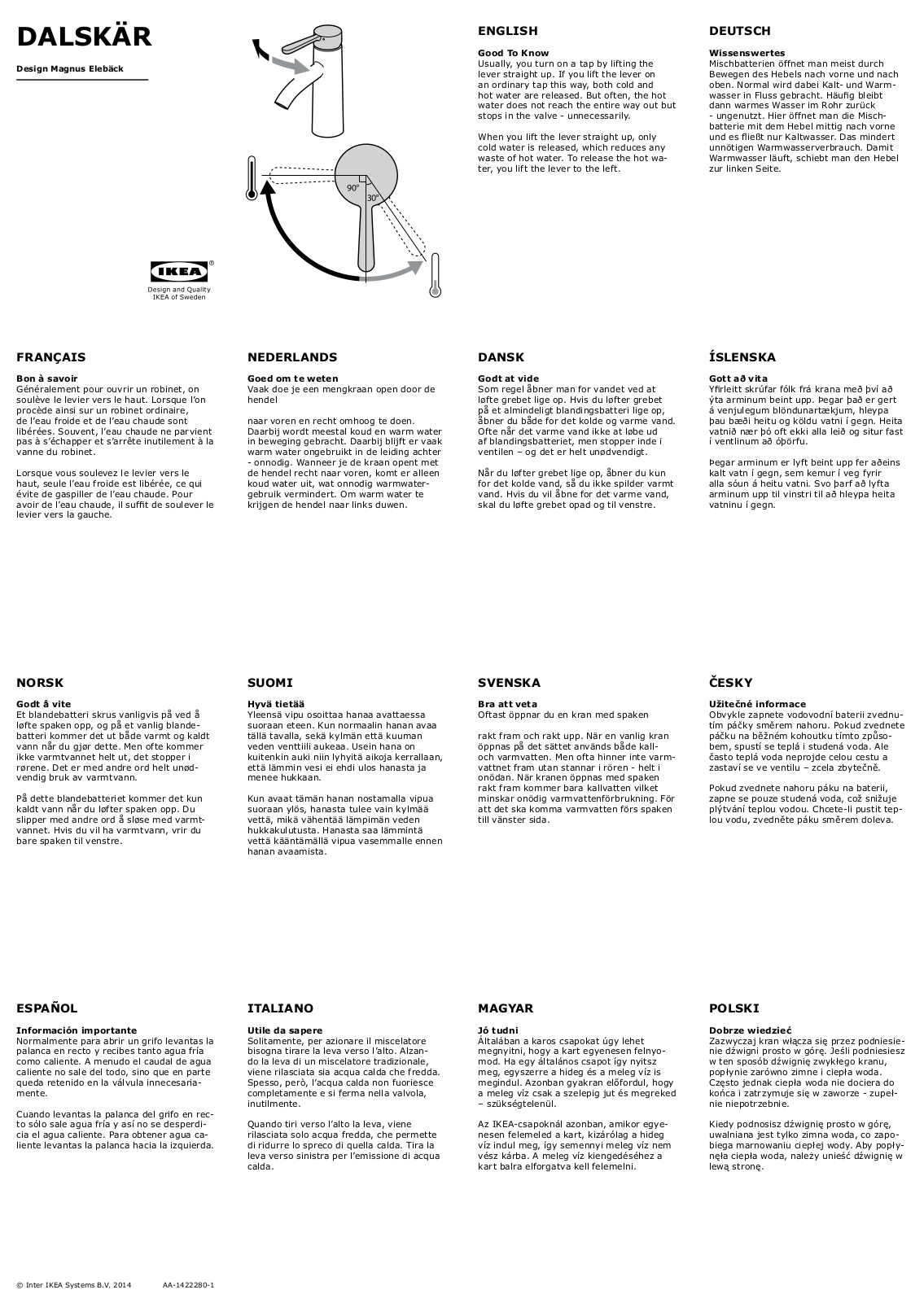 Ikea 60281304, 20281297, 10281306 User Manual