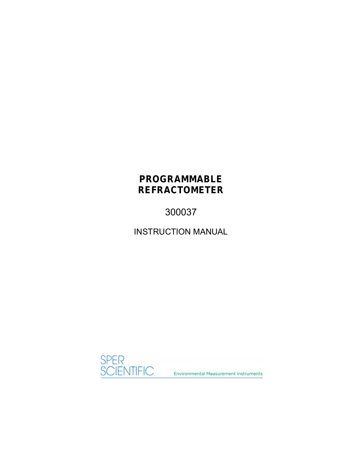 Sper Scientific 300037 User Manual - ManualMachine.com