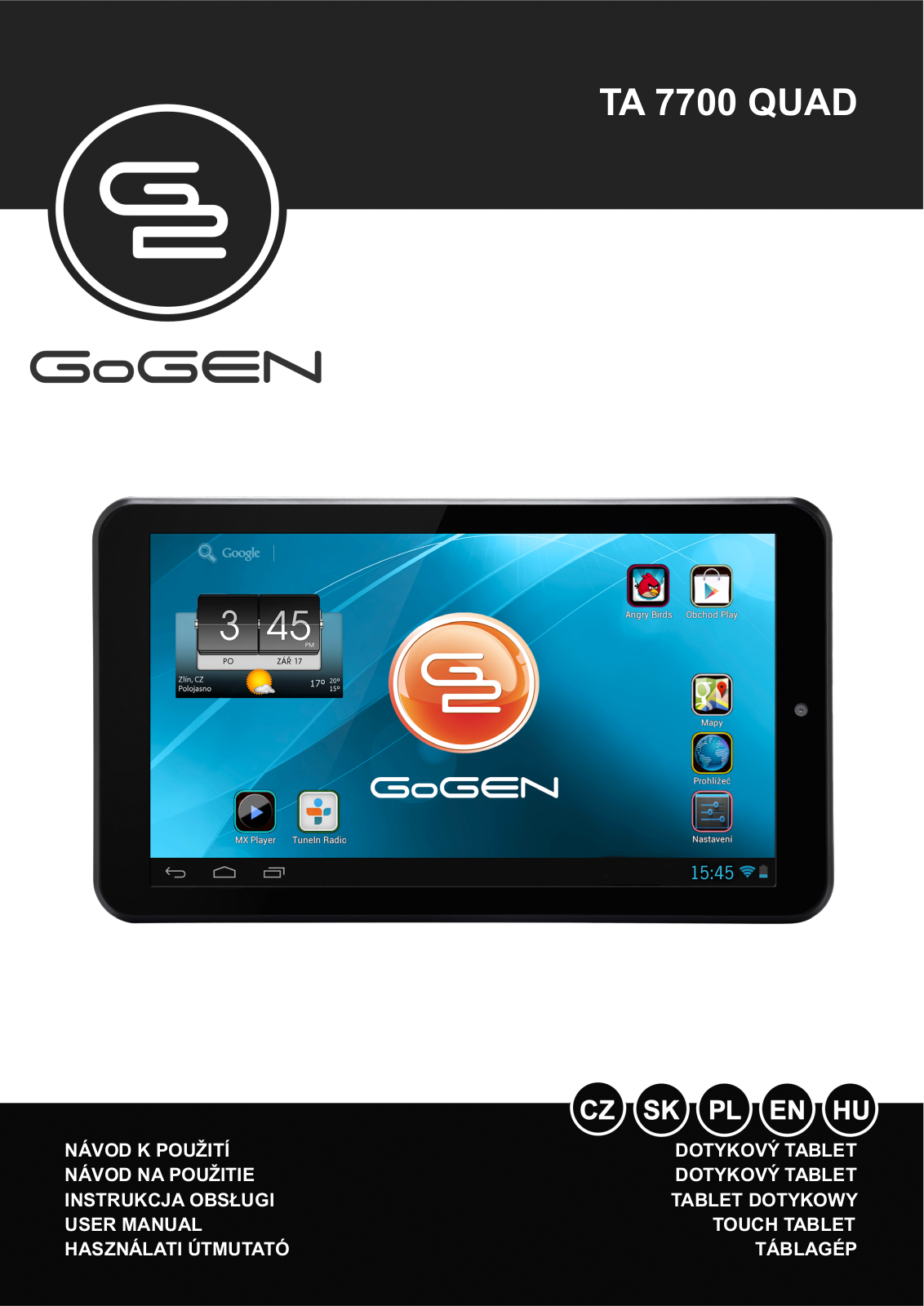 GoGEN TA 7700 QUAD User Manual