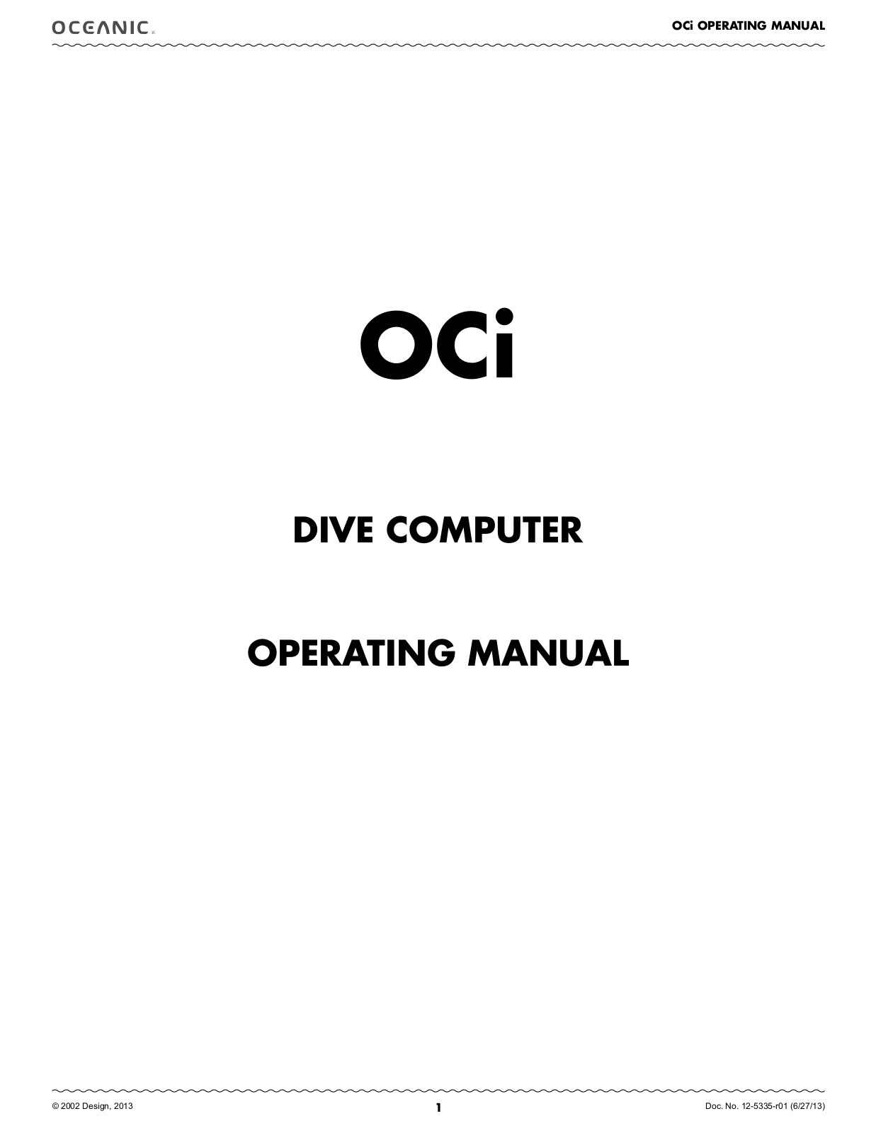 Oceanic 04-8792-36, 04-8792-07, 04-8791-07, 04-8792-49, 04-8792-29 User Manual