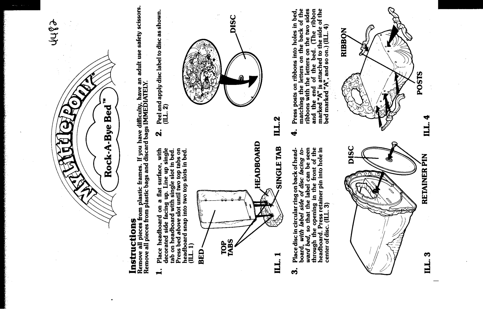 HASBRO My Little Pony Rock A Bye Bed User Manual