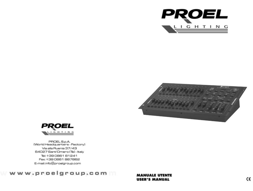 Proel PLBR12 USER’S MANUAL