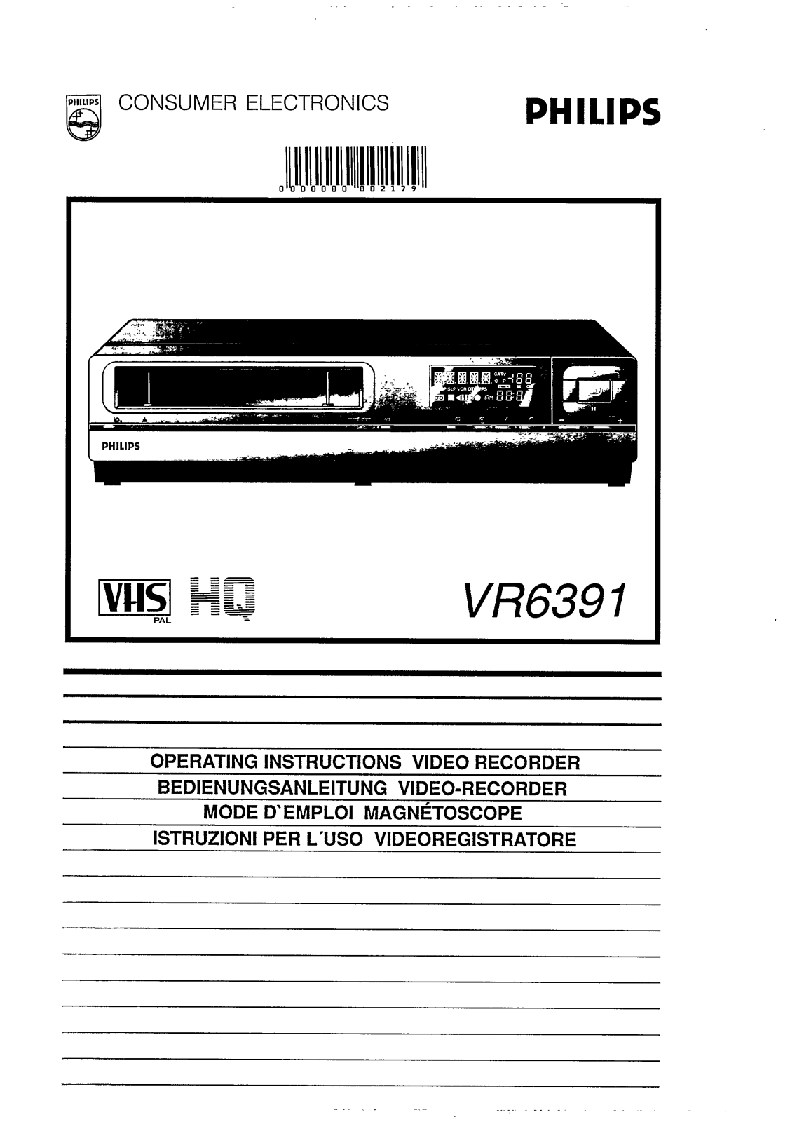 Philips VR6391 User Manual