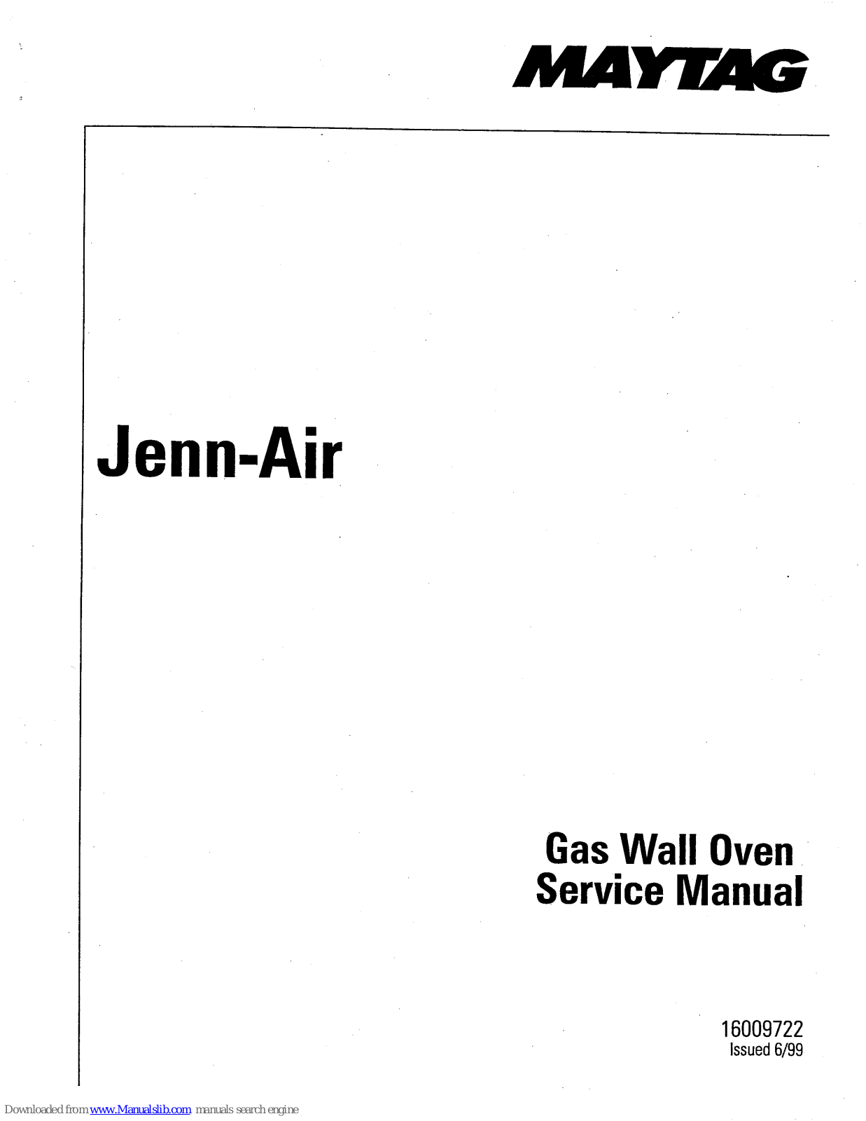 Jenn-Air WG24000, WG30100, JGW9130, CGW3330, 9112 Service Manual