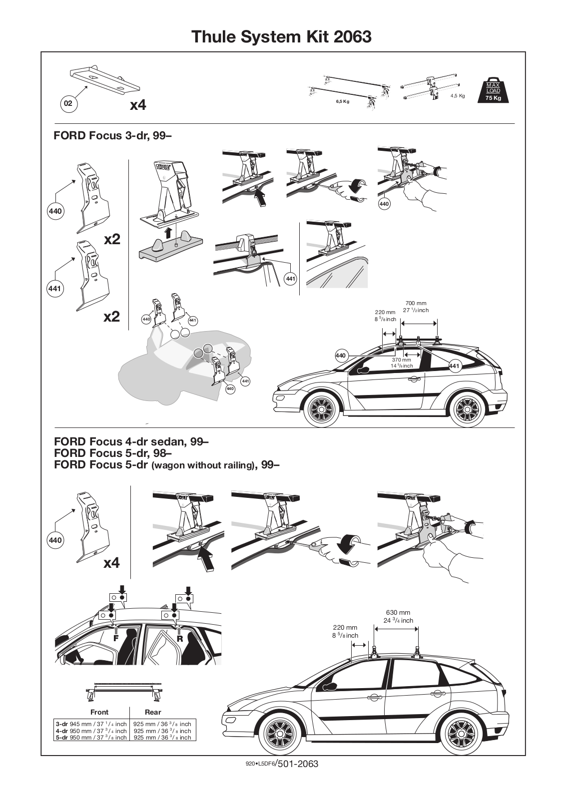 Thule 2063 User Manual