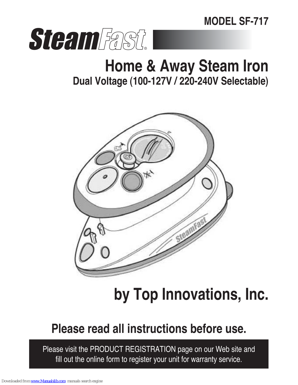 Steamfast SF-717 Instructions Manual