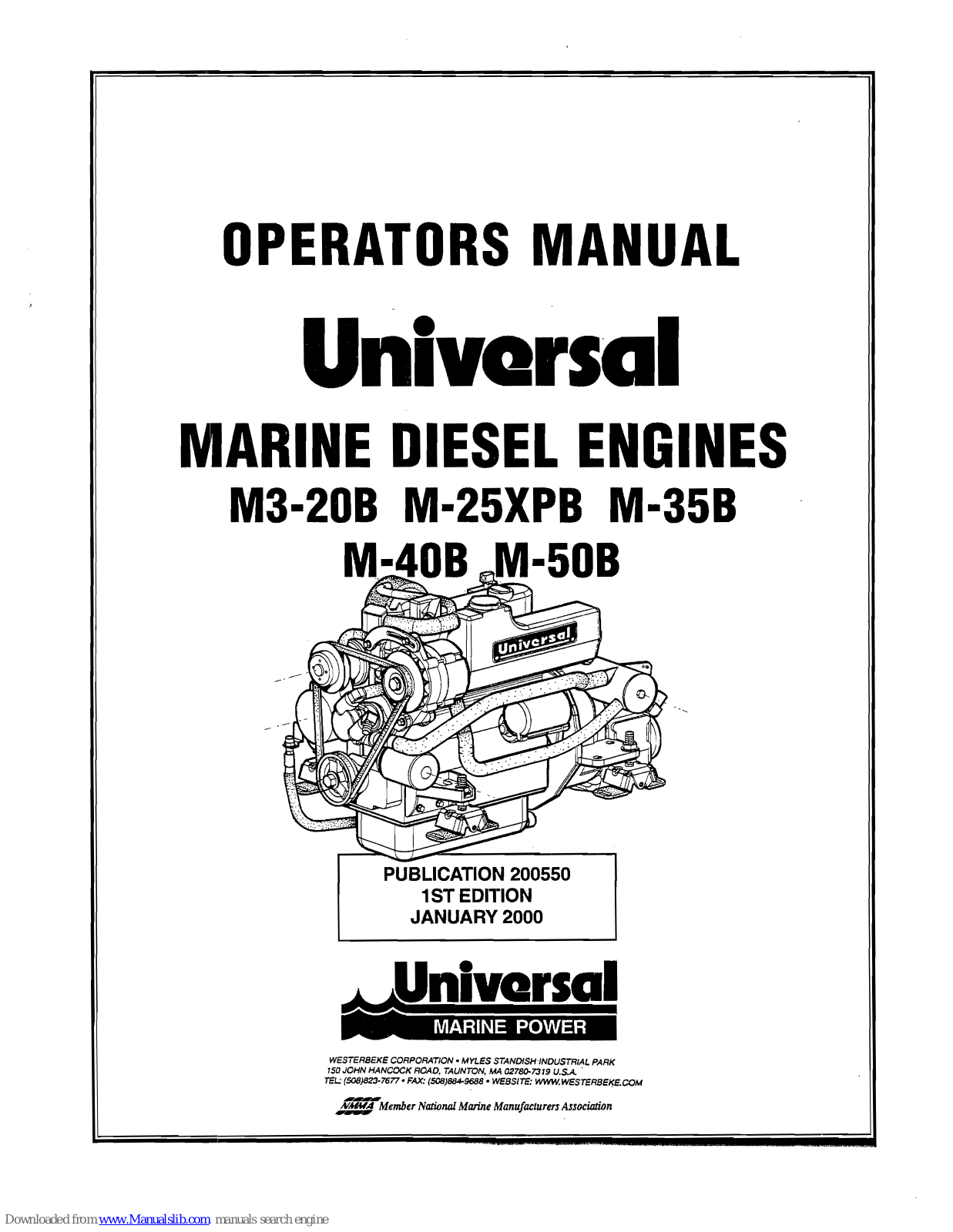 Universal M3-20B, M-25XPB, M-35B, M-40B, M-50B Operator's Manual