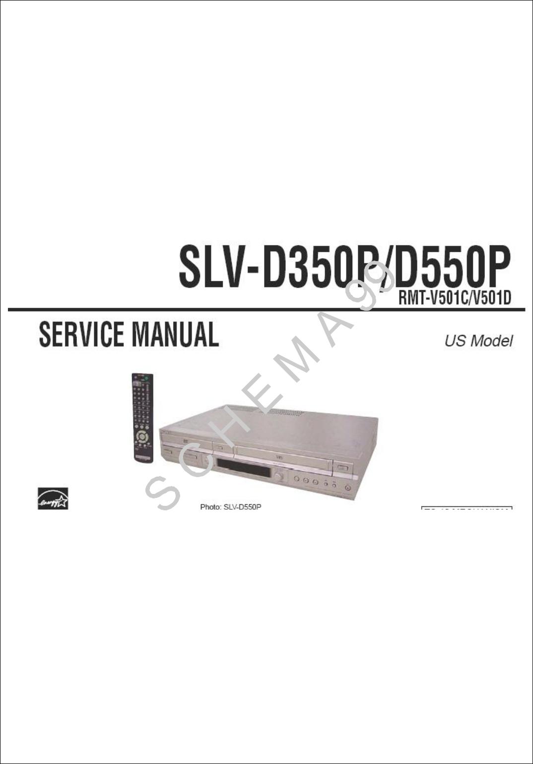 SONY SLV-D350P, SLV-550P SERVICE MANUAL