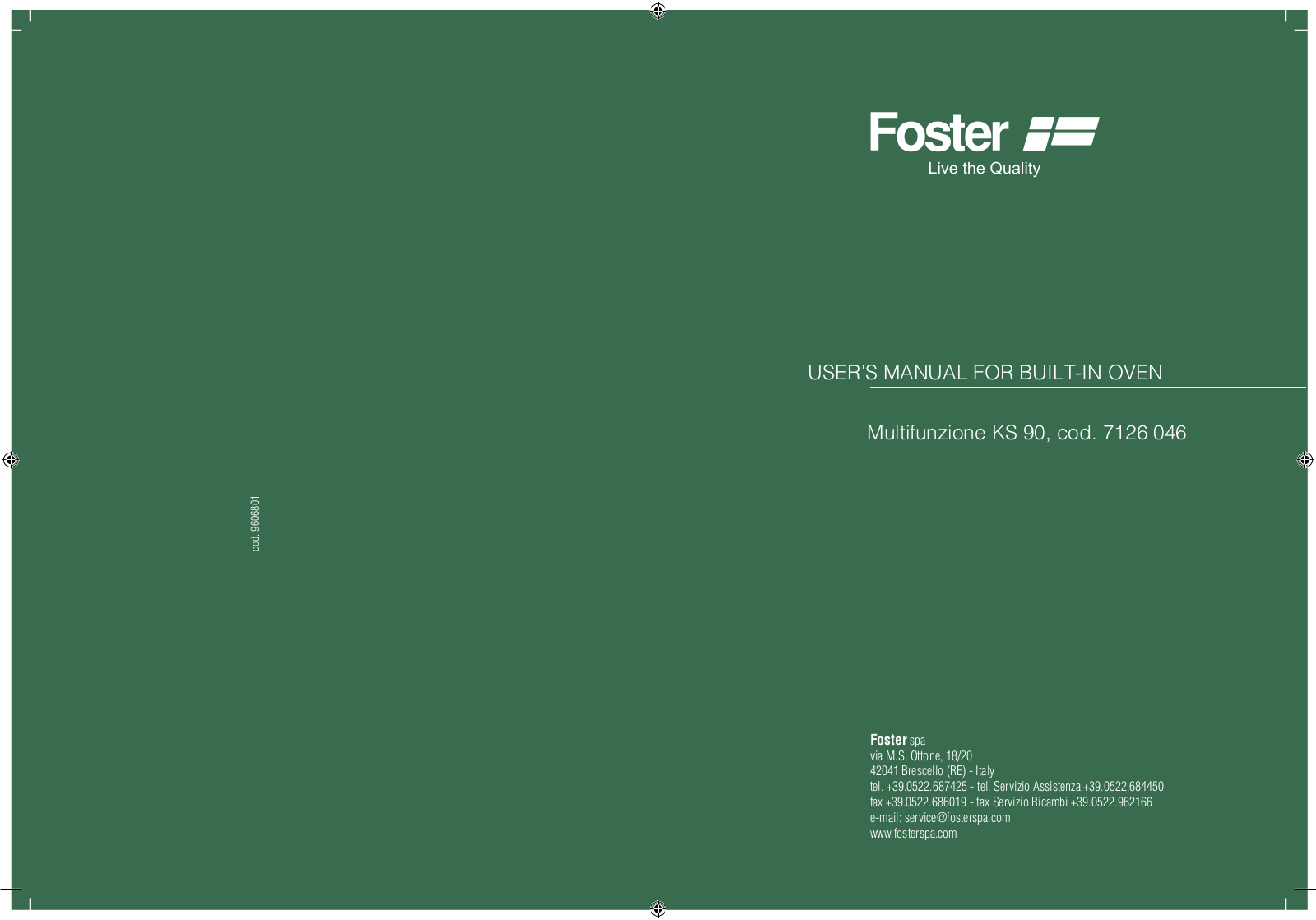 Foster 7126046, KS 90 User Manual