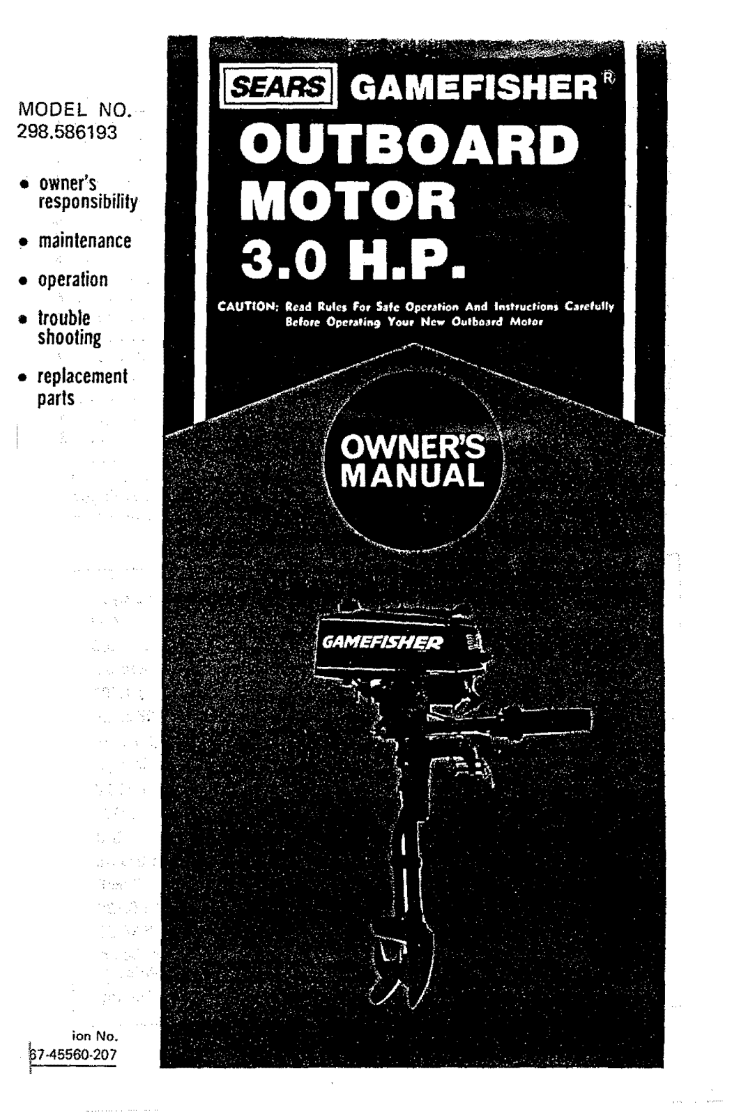 Craftsman 298586193 Owner’s Manual