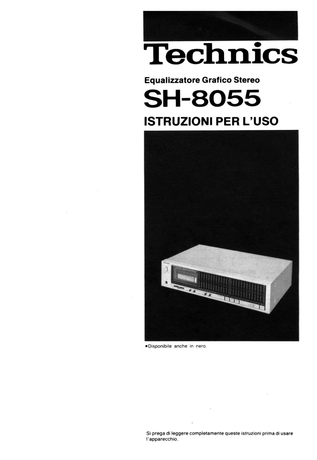 Technics SH-8055 Owners Manual