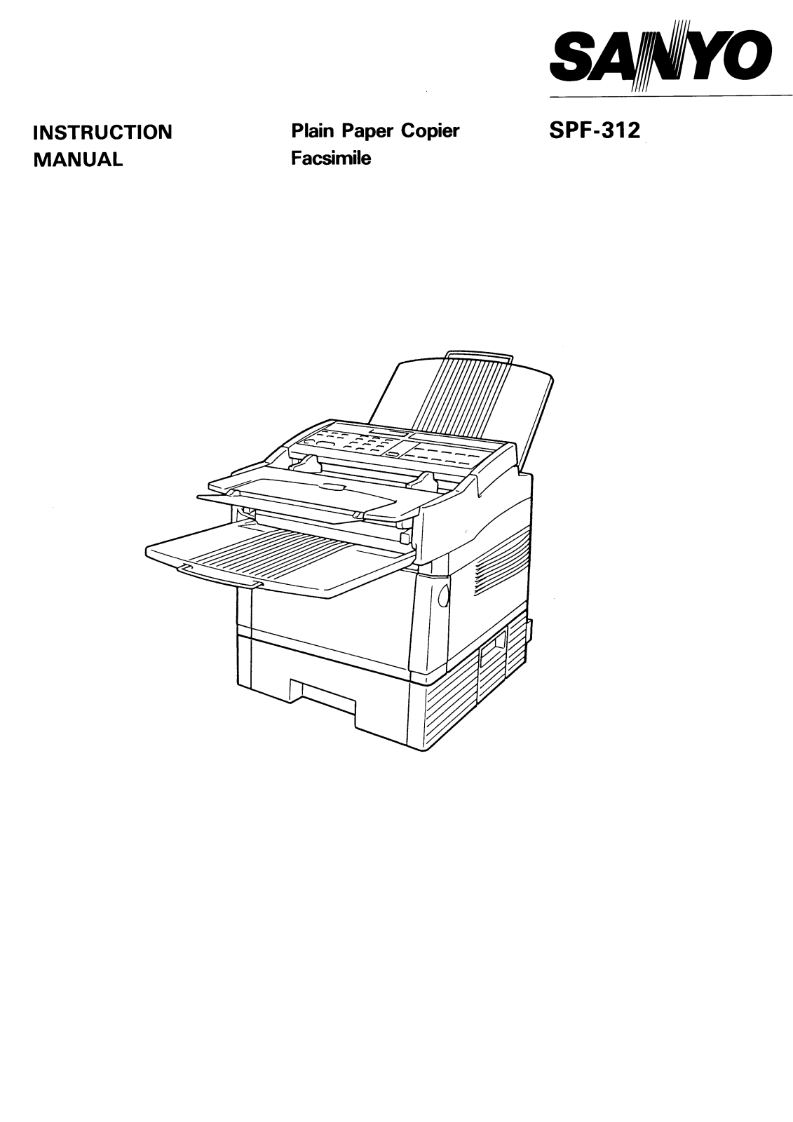 Sanyo SPF-312 Instruction Manual