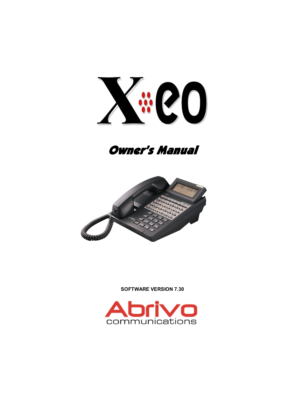 Abrivo Xeo Ver 7-30 owners manual