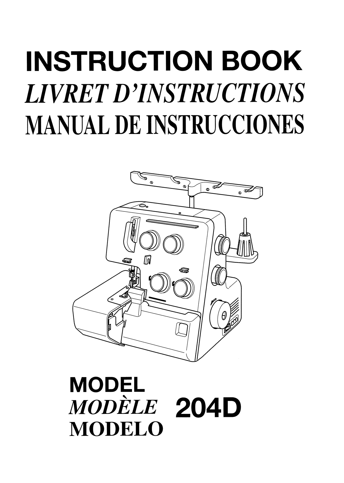 Janome MyLock 204D Instruction Manual