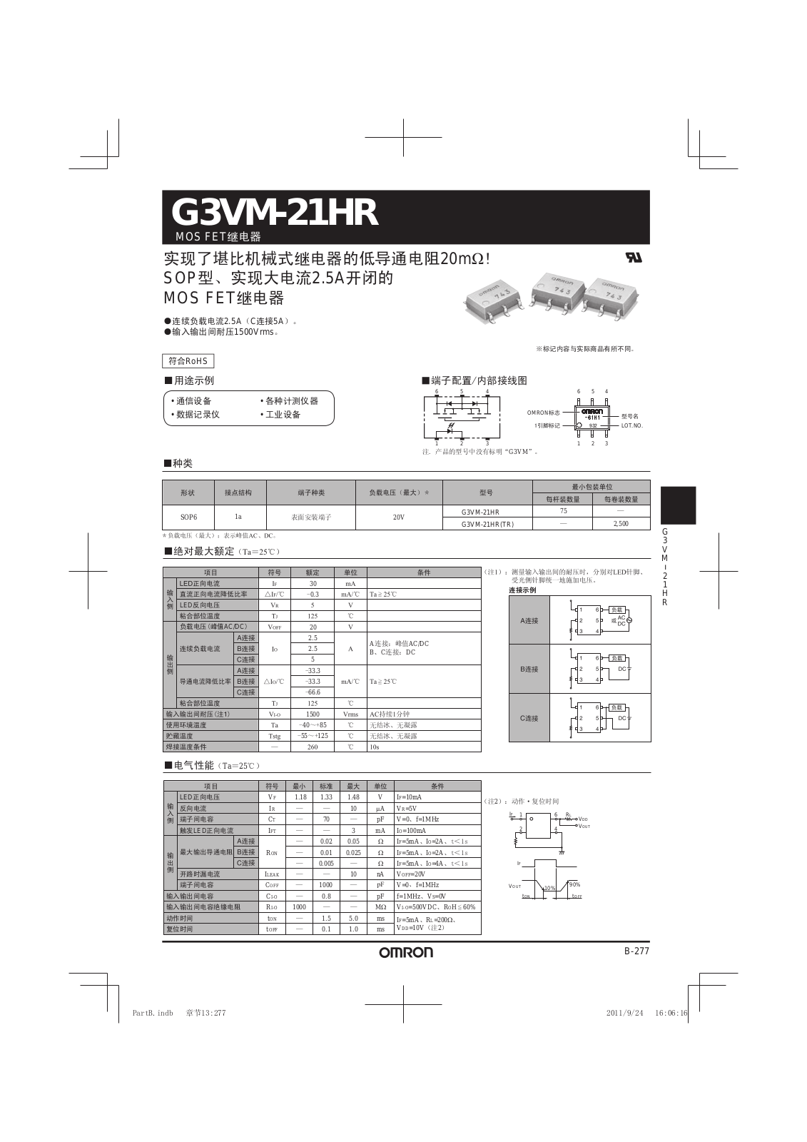 OMRON G3VM-21HR User Manual