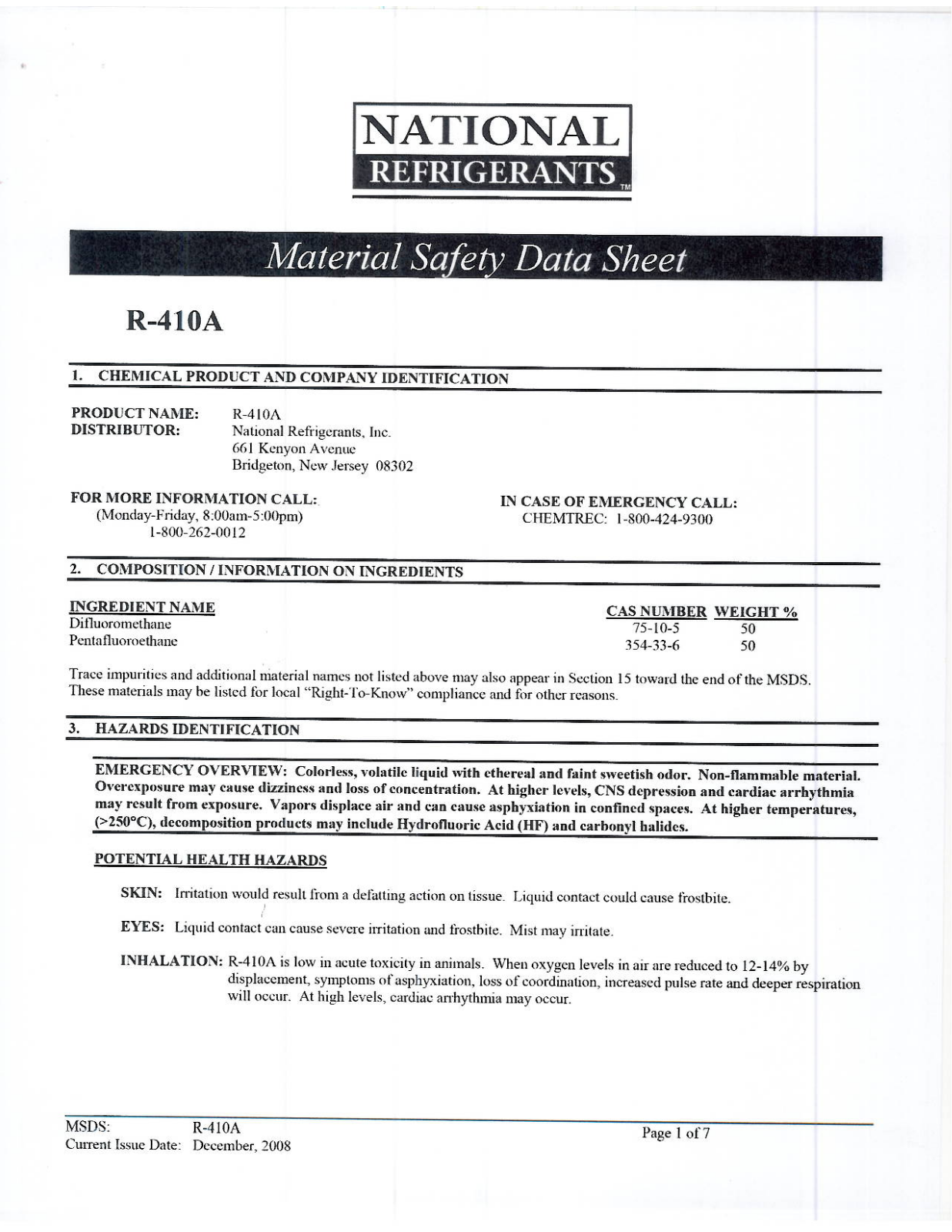 National Refrigerants R-410A User Manual