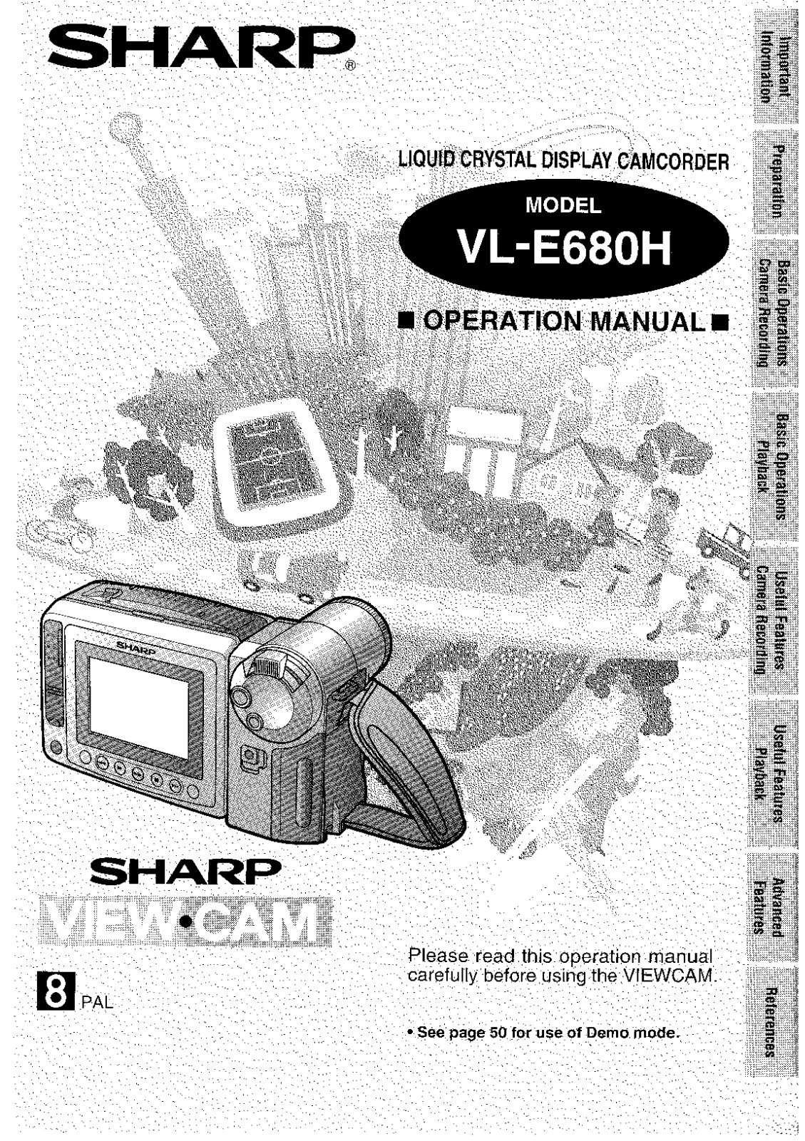 Sharp VL-E680H Manual