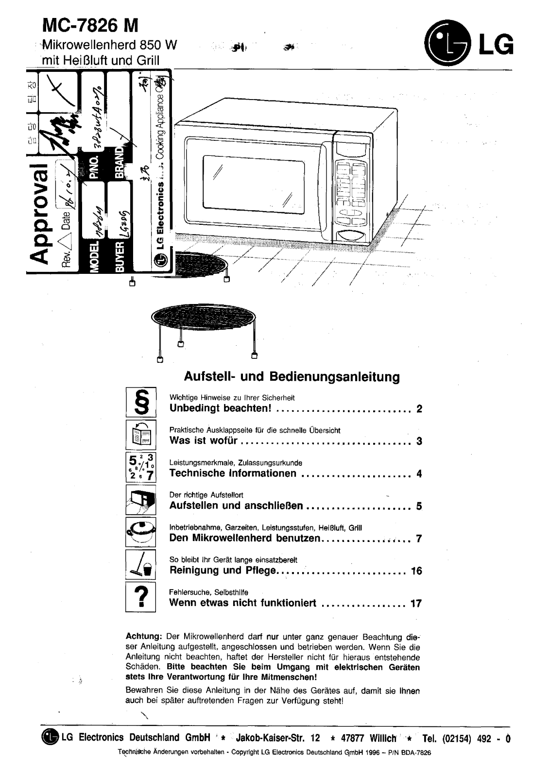 Lg MC-7826M User Manual