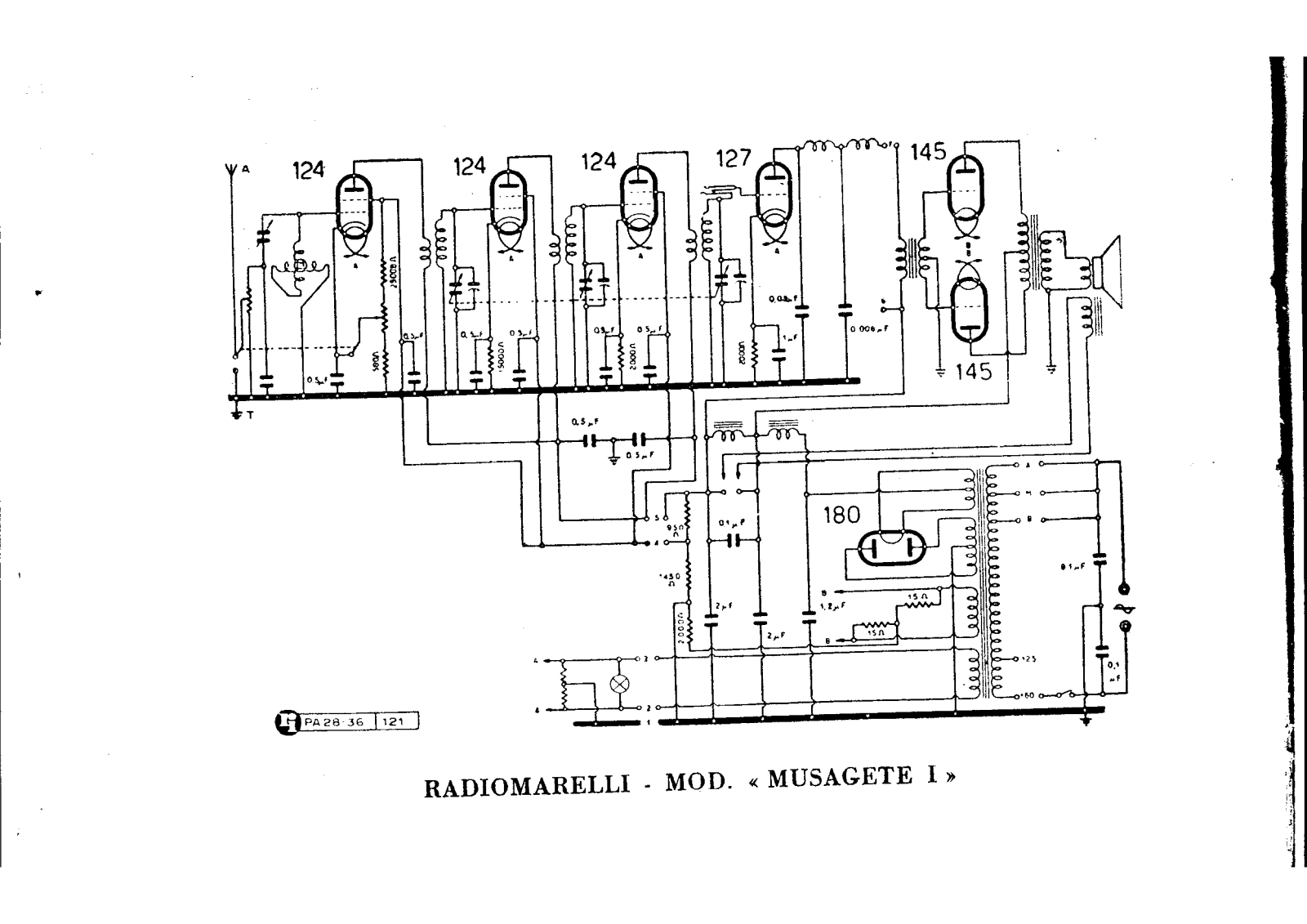 Radiomarelli musagete i schematic