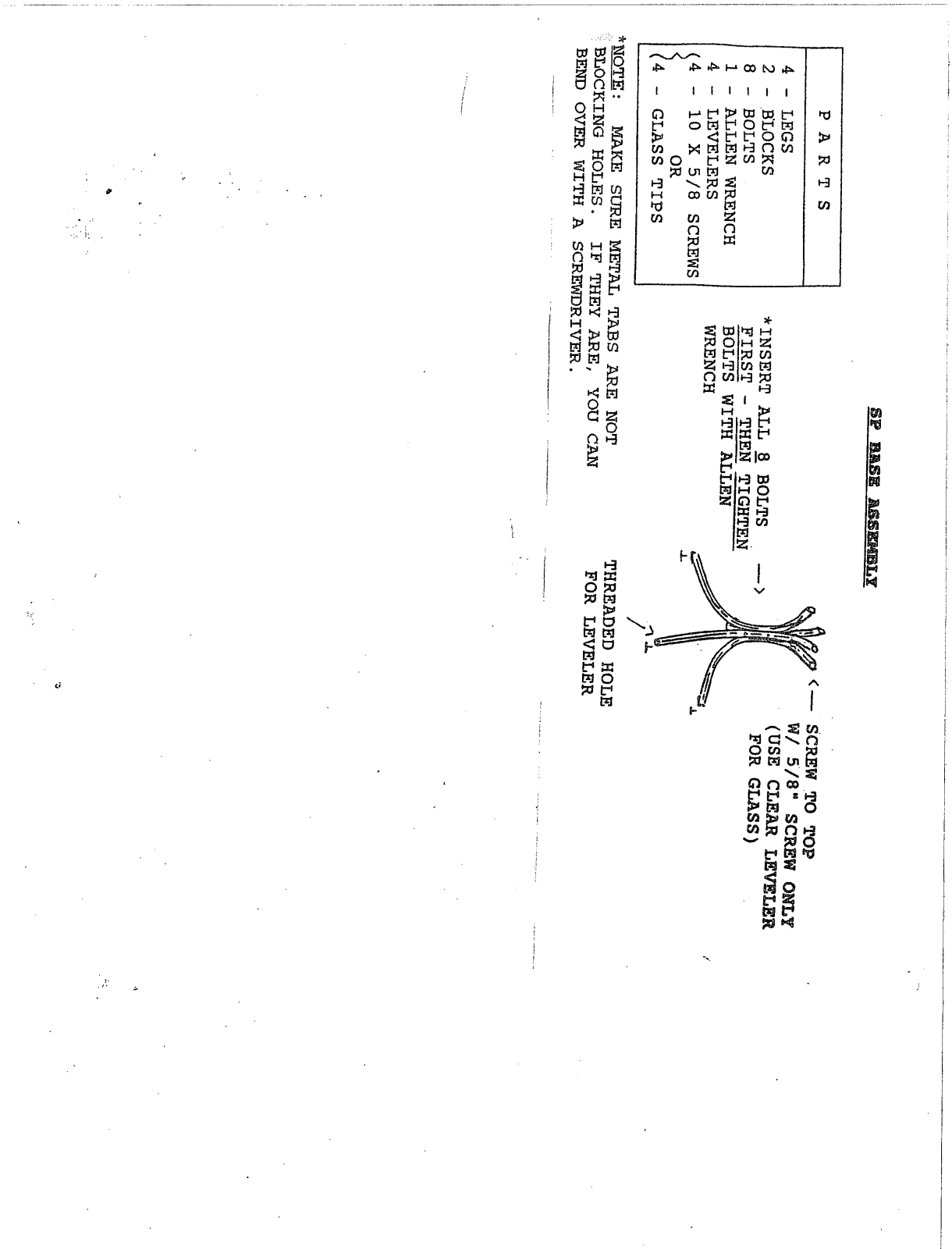 Sunset Trading CRD800959 Assembly Guide