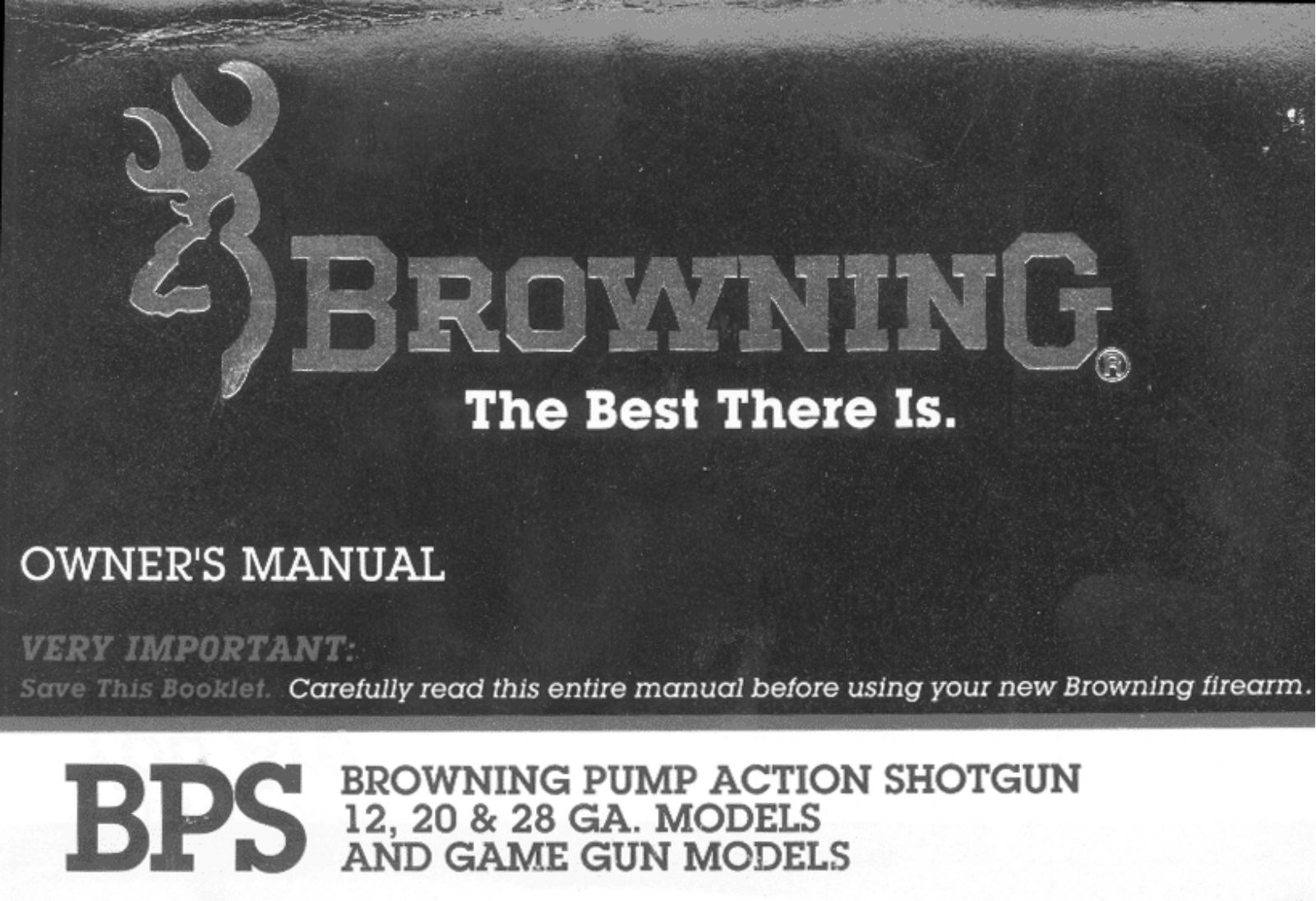 browning bps 12, bps 20, bps 28 GA User Guide