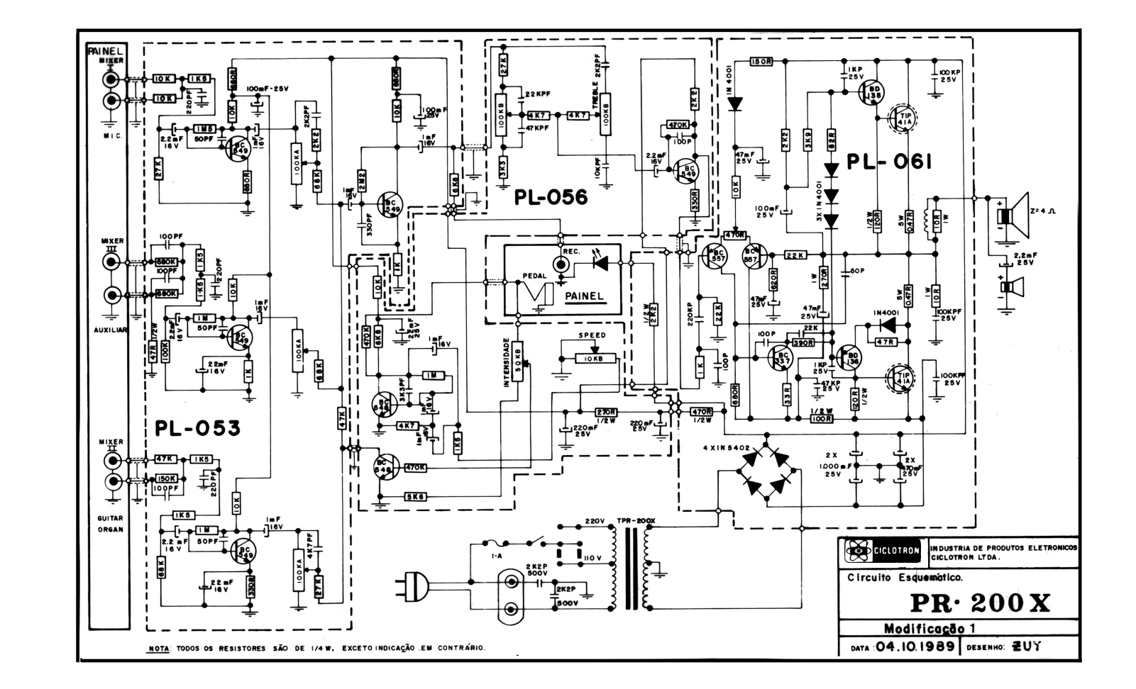 CICLOTRON PR 200X Service Manual