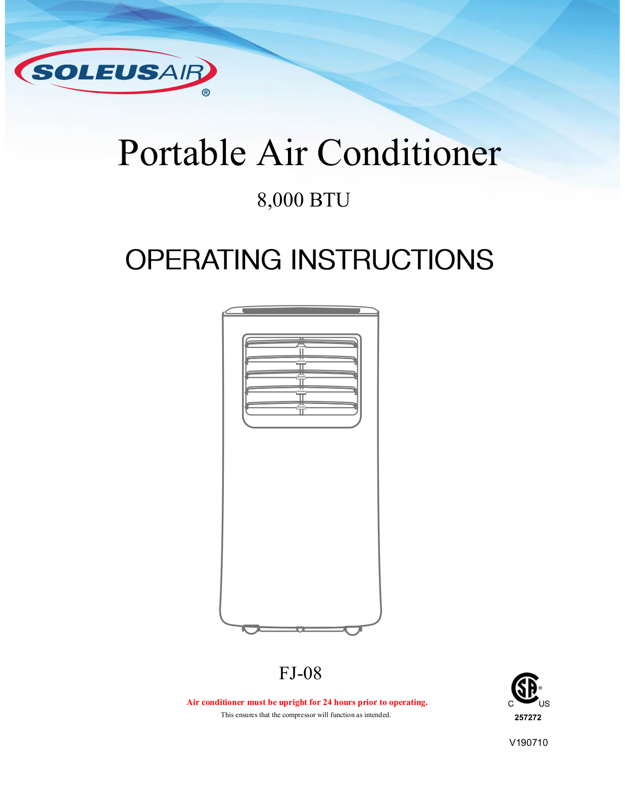 Soleus Air FJ08 User Manual