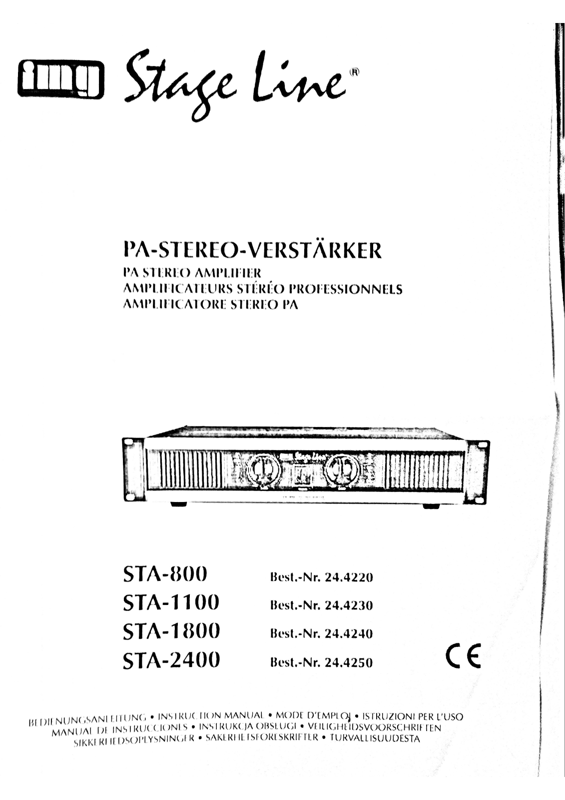 IMG Stage Line STA-2400, STA-1800, STA-1100, STA-800 User Manual