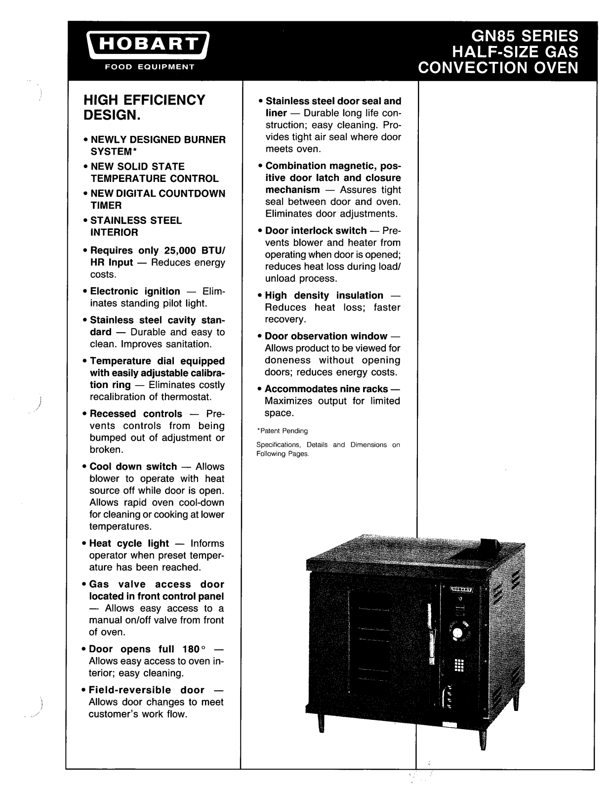 Hobart GN85 User Manual