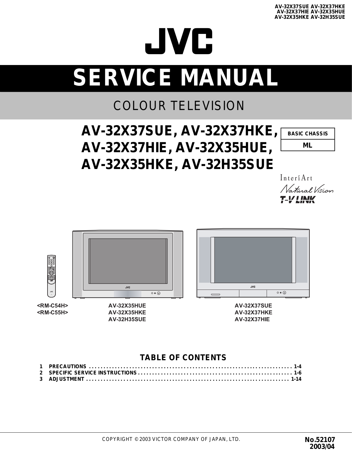 Jvc AV-32X35HUE, AV-32X37HKE, AV-32X35HKE, AV-32H35SUE, AV-32X37SUE User Manual