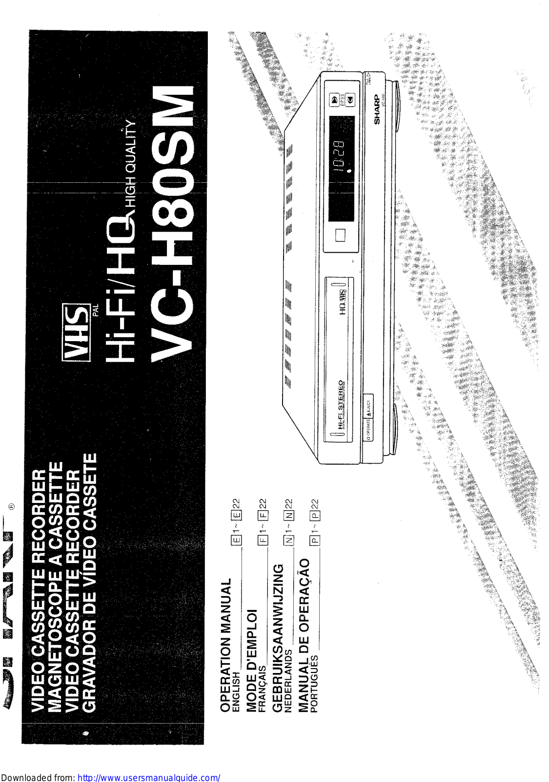 SHARP VC-H80SM User Manual