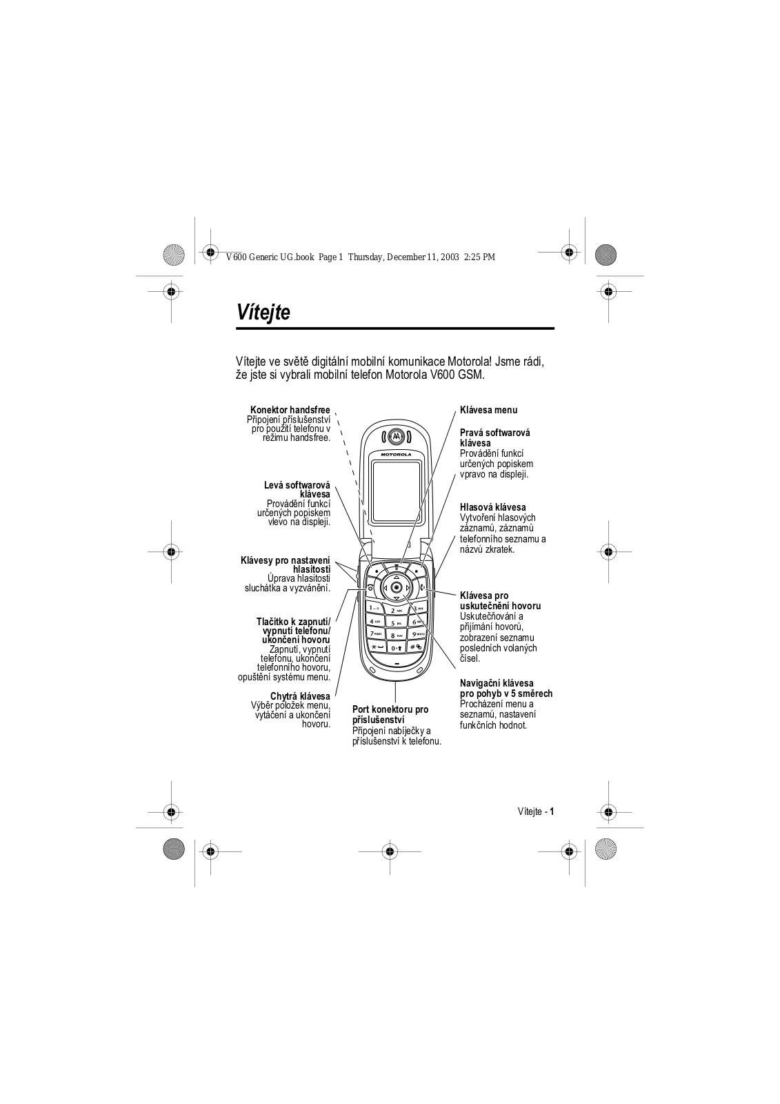 Motorola V600 User Manual