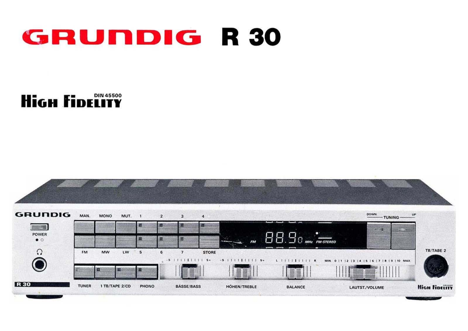 Grundig R-30 Owners Manual