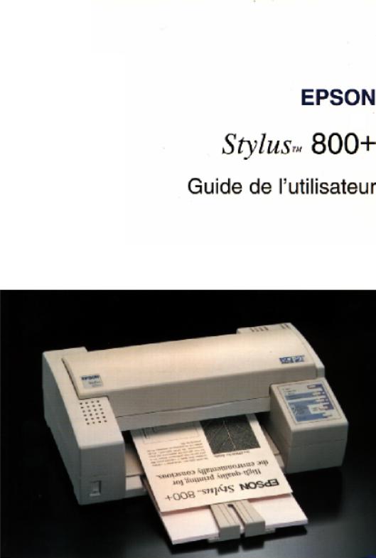 EPSON 800+ User Manual