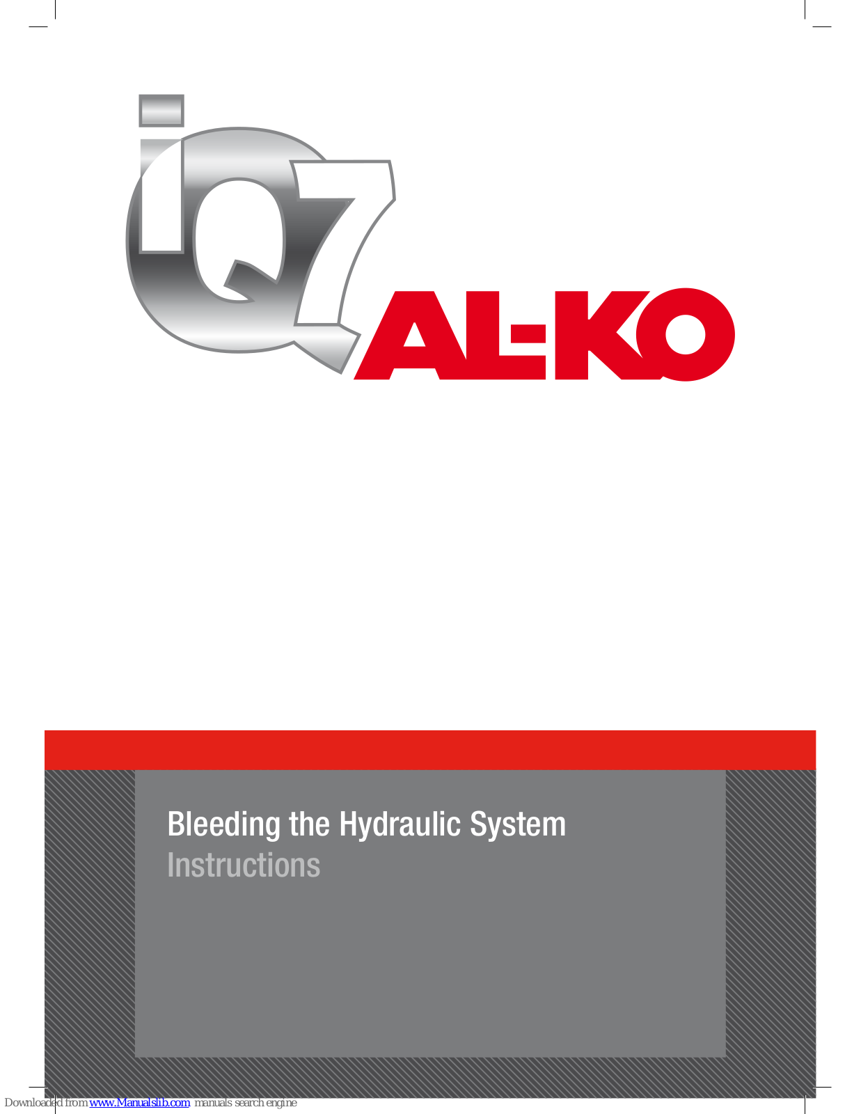 AL-KO IQ7 Instructions Manual