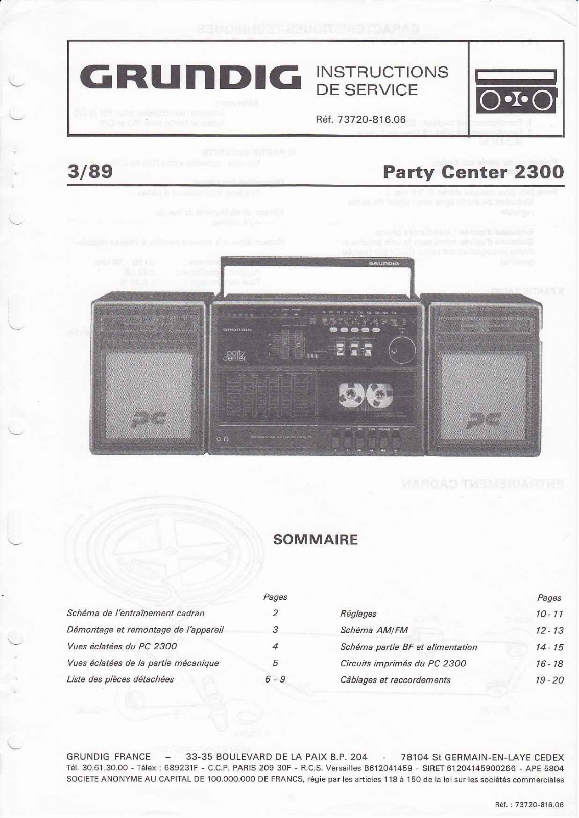 Grundig MV-4-Party-Center-2300 Service Manual