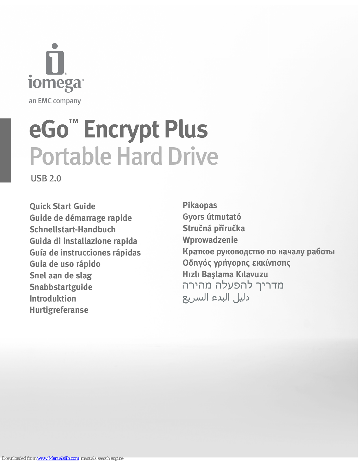 Iomega eGo Encrypt Plus Quick Start Manual