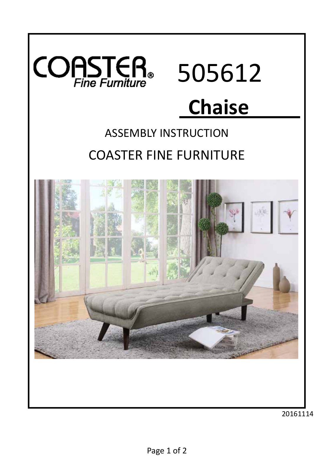 Coaster 505612 Assembly Guide - ManualMachine.com