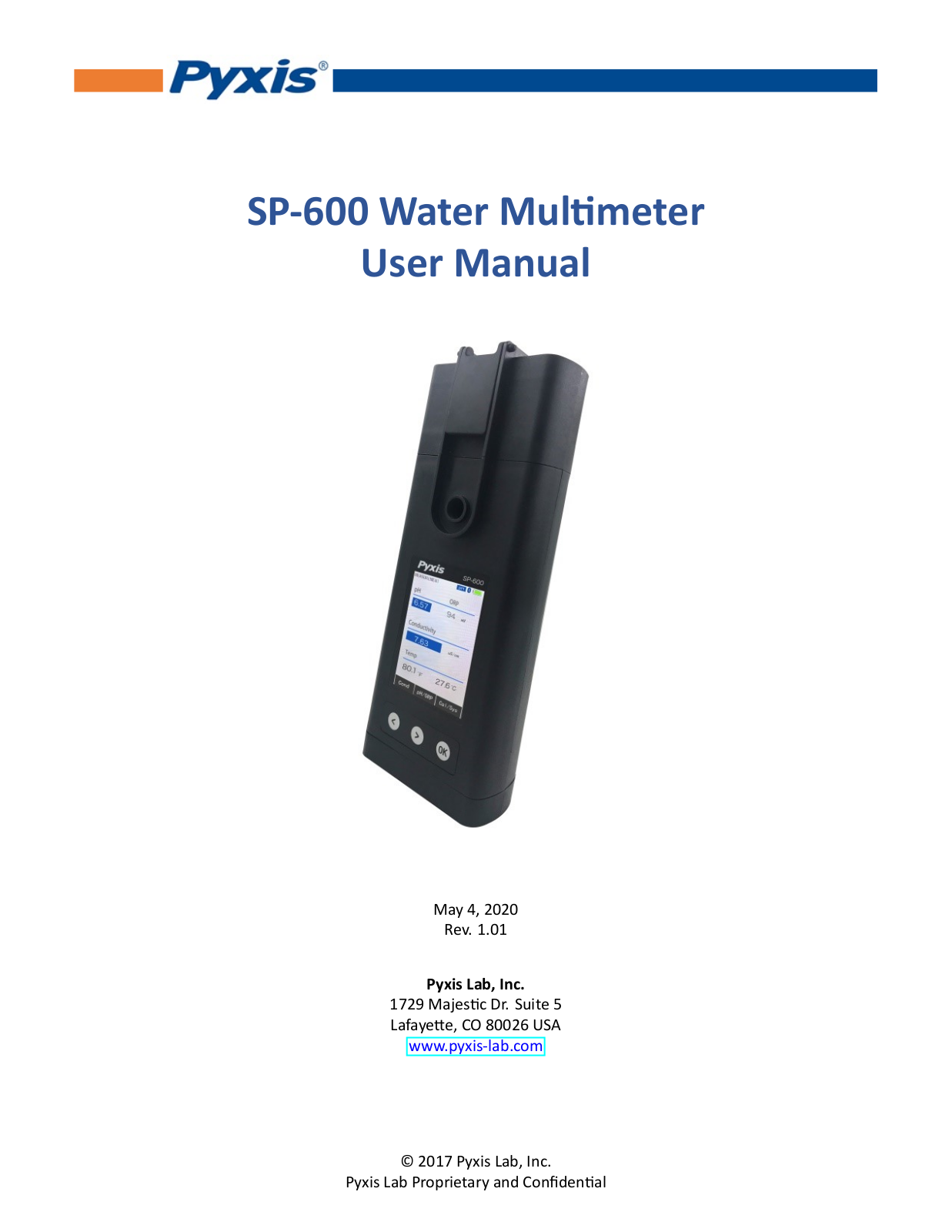 Pyxis SP-600 User Manual - ManualMachine.com