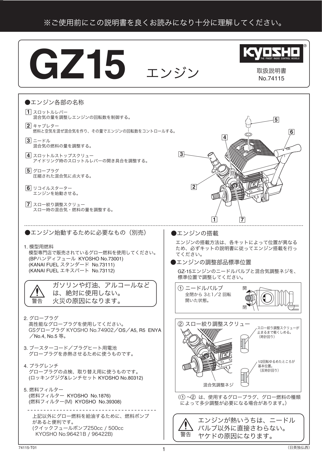 Kyosho GZ15 User Manual