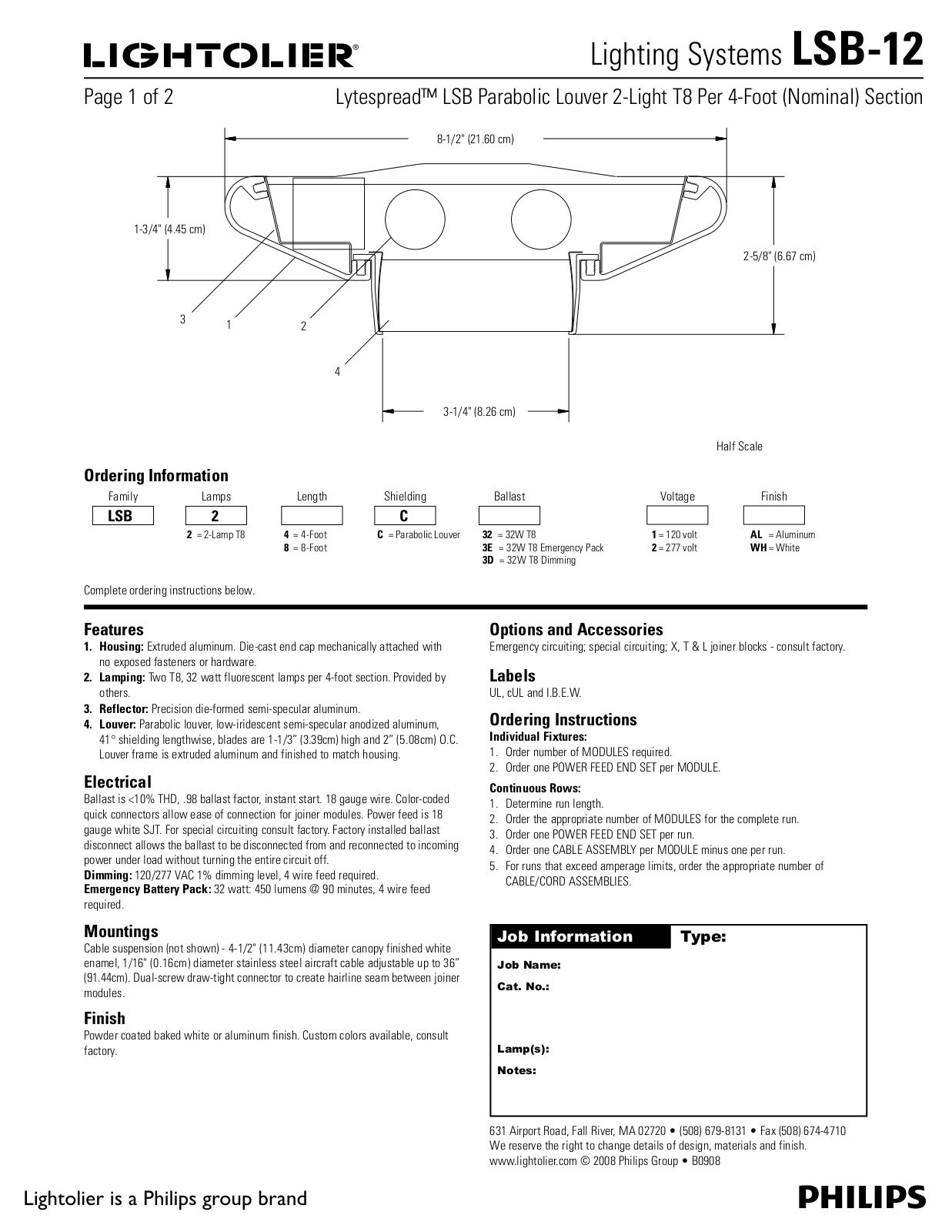 Lightolier LSB-12 User Manual