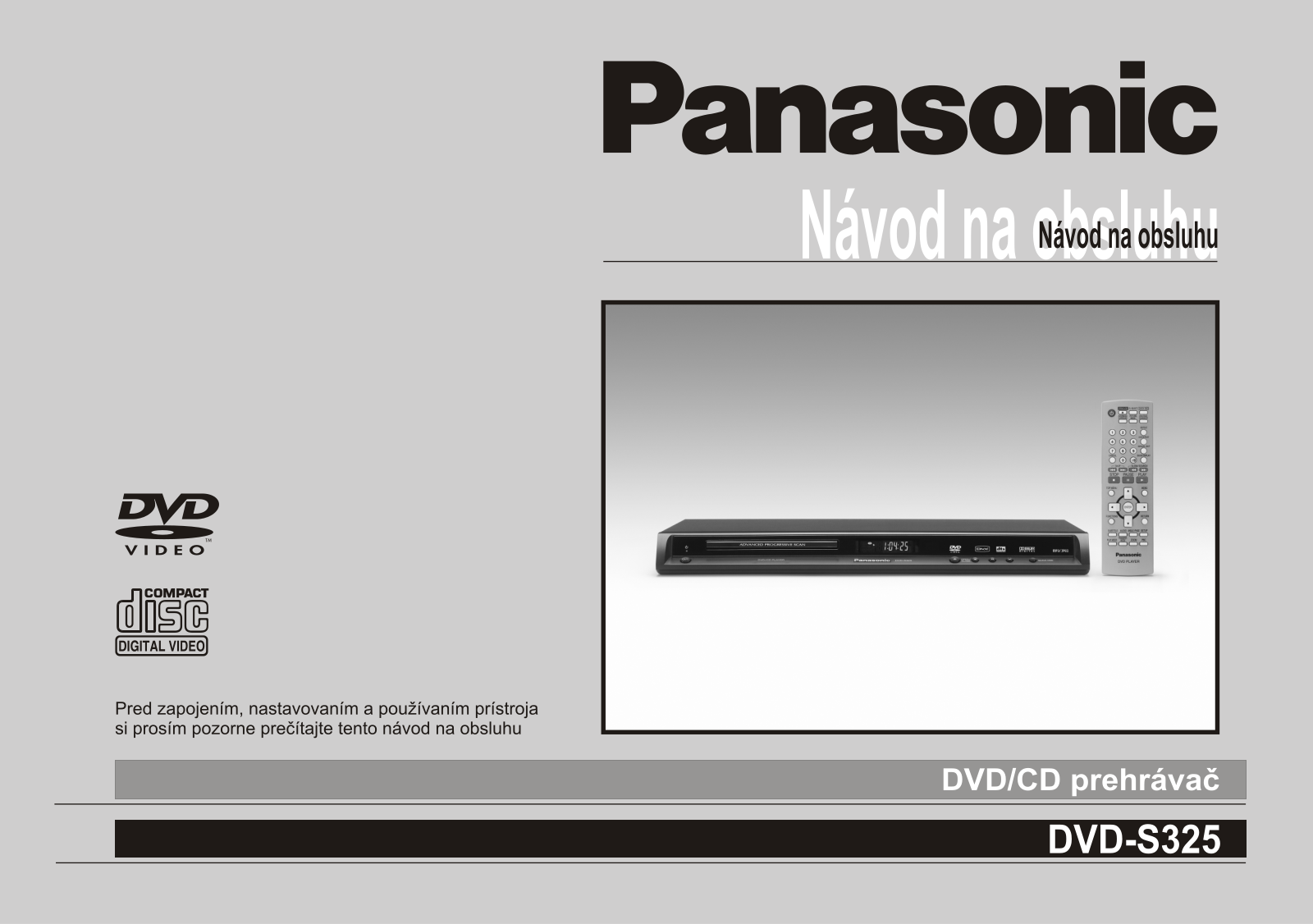 Panasonic DVD-S325 User Manual