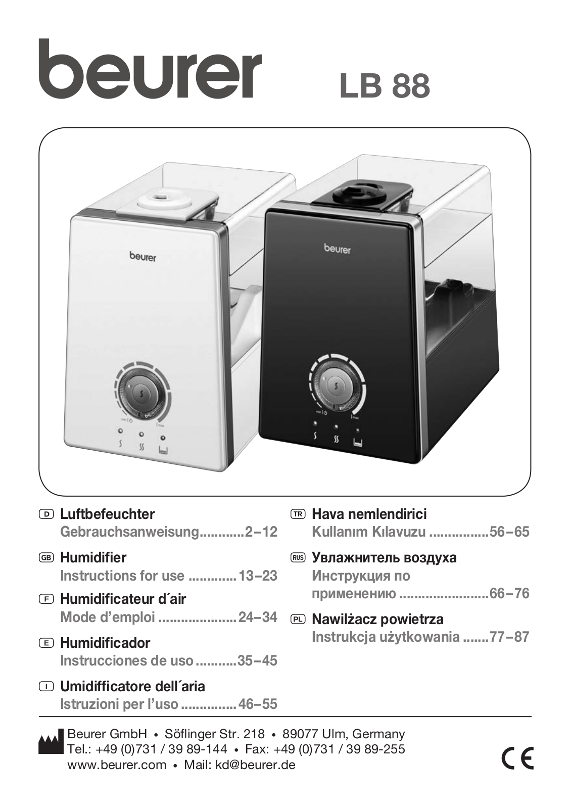 Beurer LB 88 User Manual