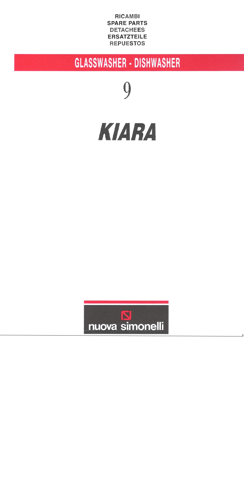 Nuova Simonelli USA Kiara 6 PARTS LIST