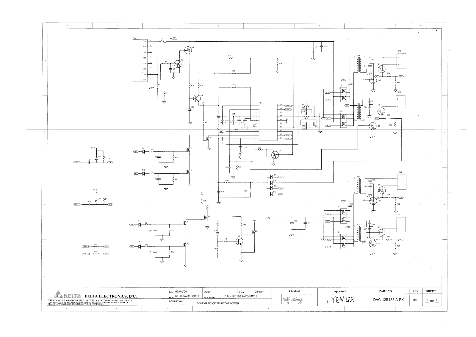 Delta DAC-12B188 Schematic