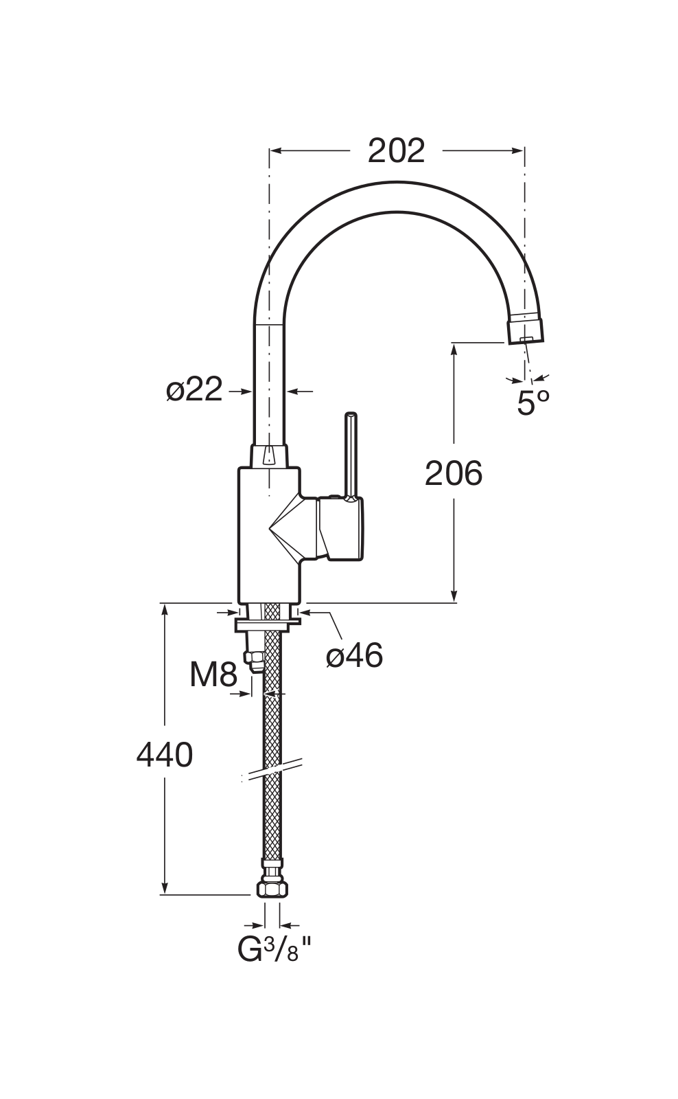 Roca 5A8460C0M Dimensions