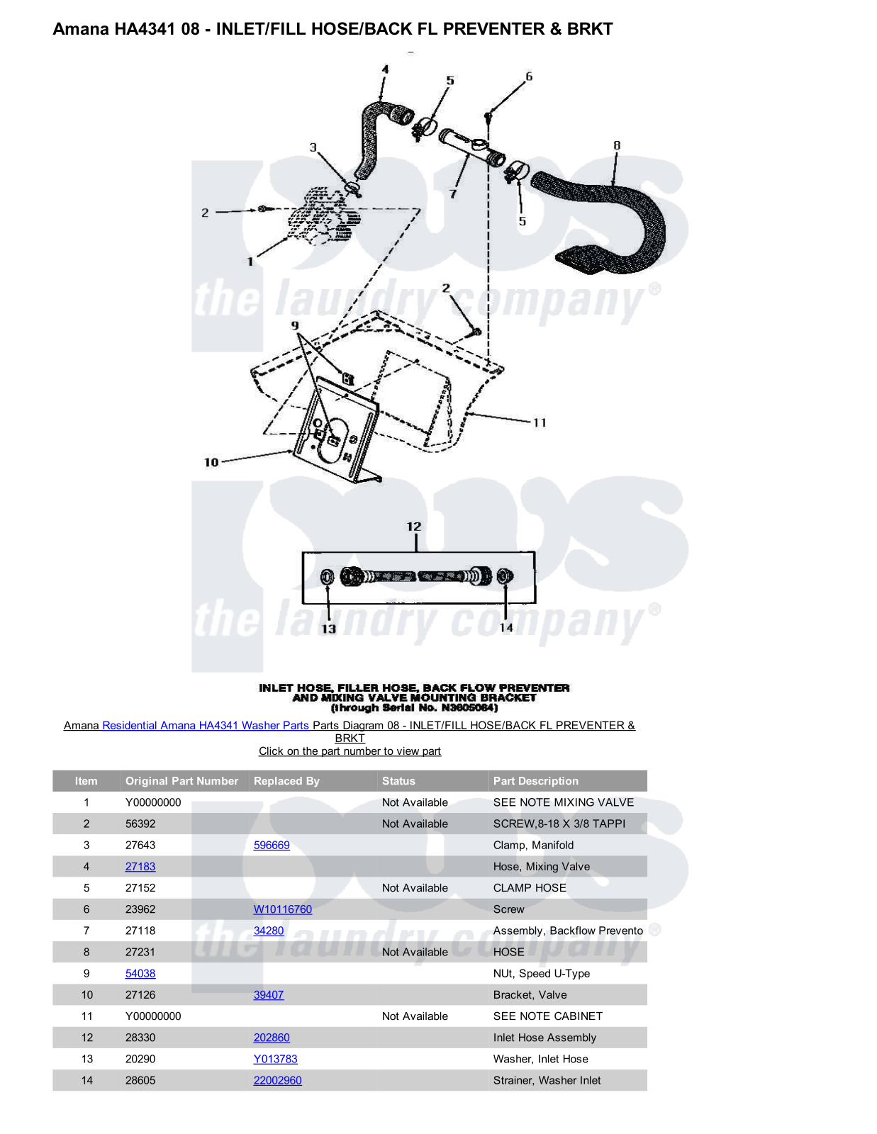 Amana HA4341 Parts Diagram